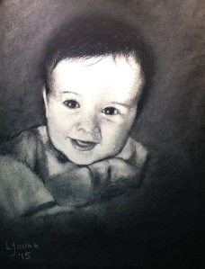 "Noah"  charcoal on stonehenge paper 9" x 12"  Lorraine Young (commissioned)